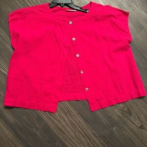 Bryn Walker made in USA 100% Size S Pink boxy button